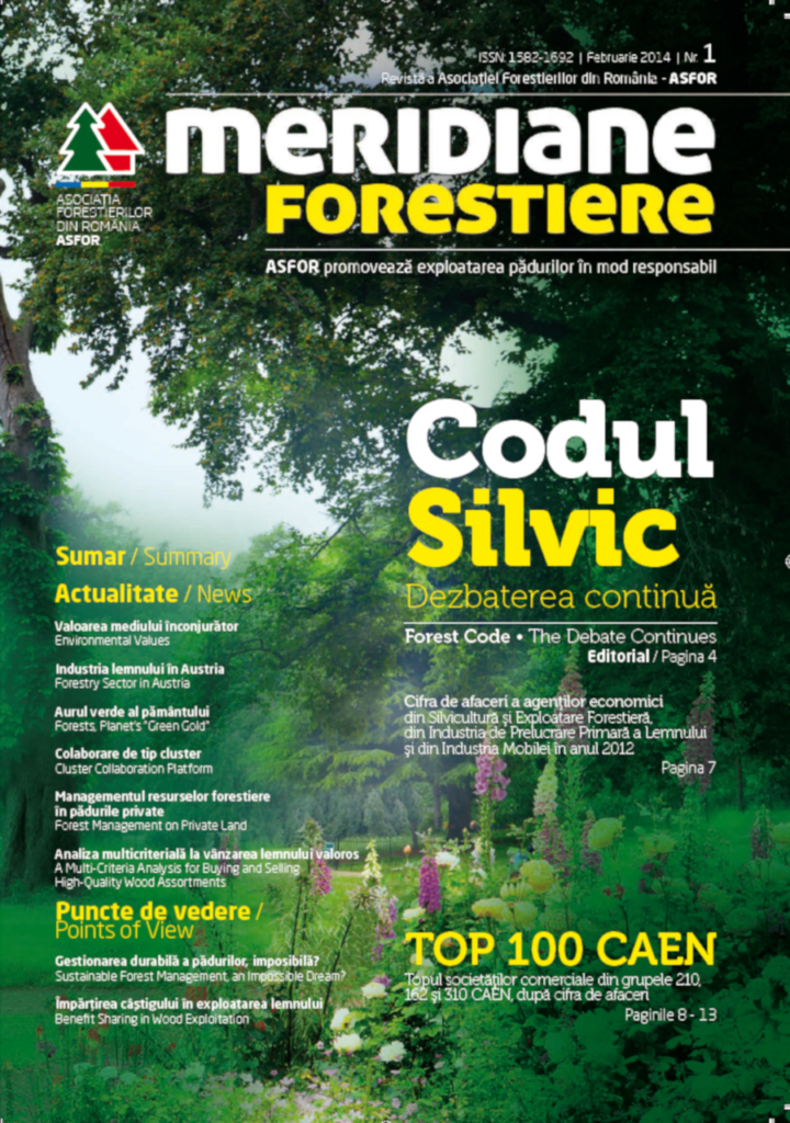 Revista Meridiane Forestiere nr. 1 februarie 2014