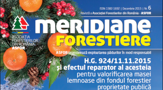 Revista Meridiane Forestiere nr. 6 decembrie 2015