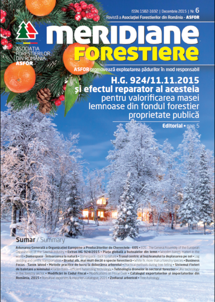 Revista Meridiane Forestiere nr. 6 decembrie 2015