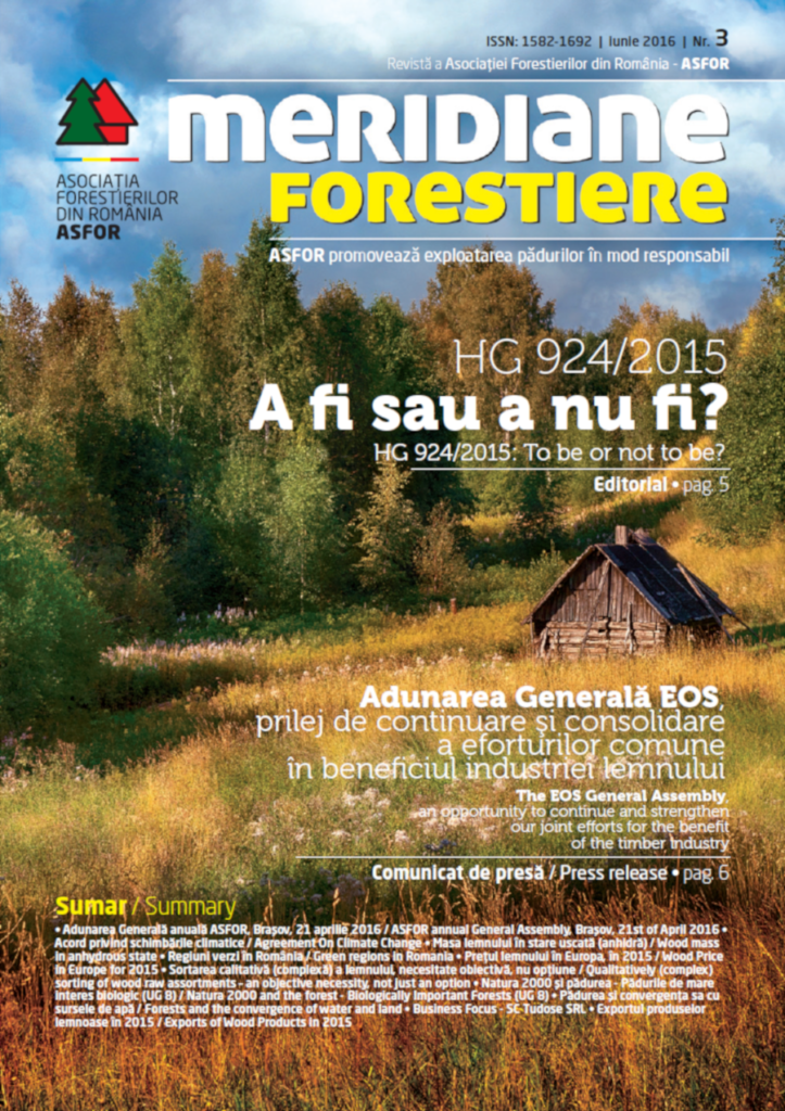 Revista Meridiane Forestiere nr. 3 iunie 2016