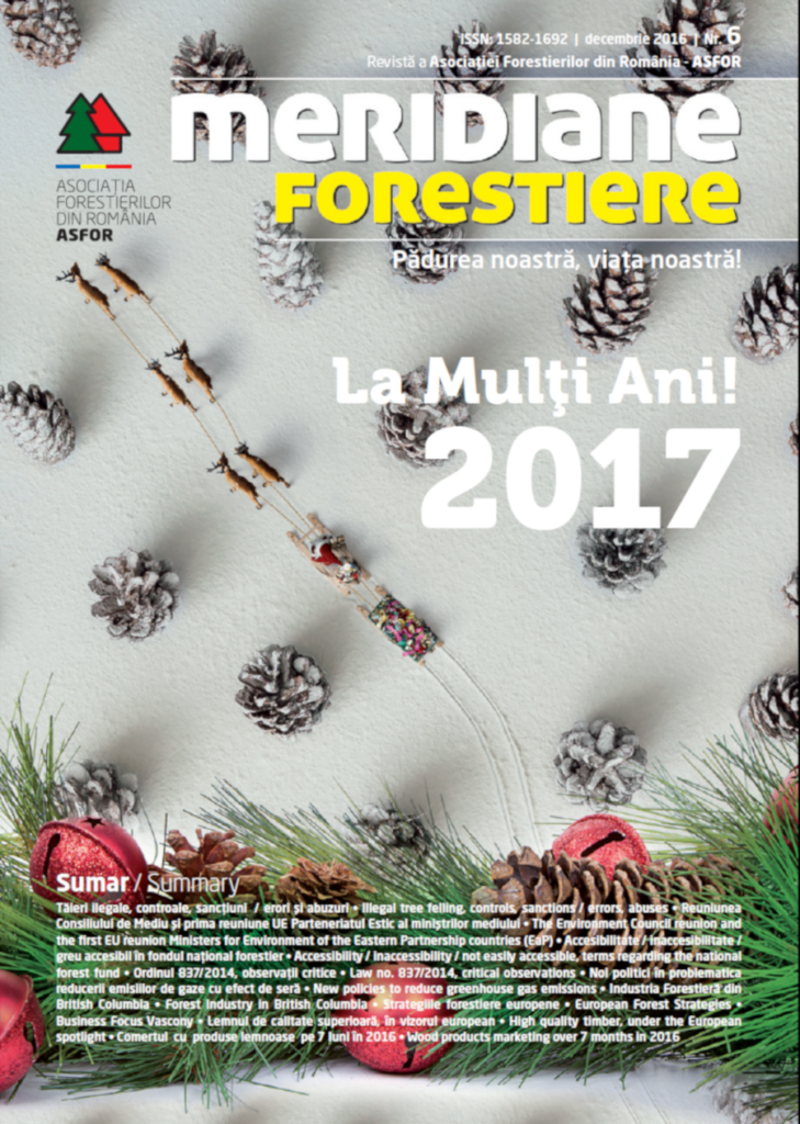 Revista Meridiane Forestiere nr. 6 decembrie 2016